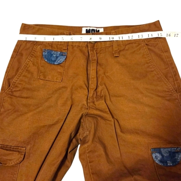 WON Woolf Originals New York Cargo Pants Men's 31 Streetwear Canvas Khaki Tan - Picture 5 of 8